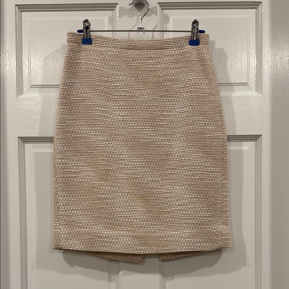 J. Crew Tan Ribbed Pencil Skirt for Work